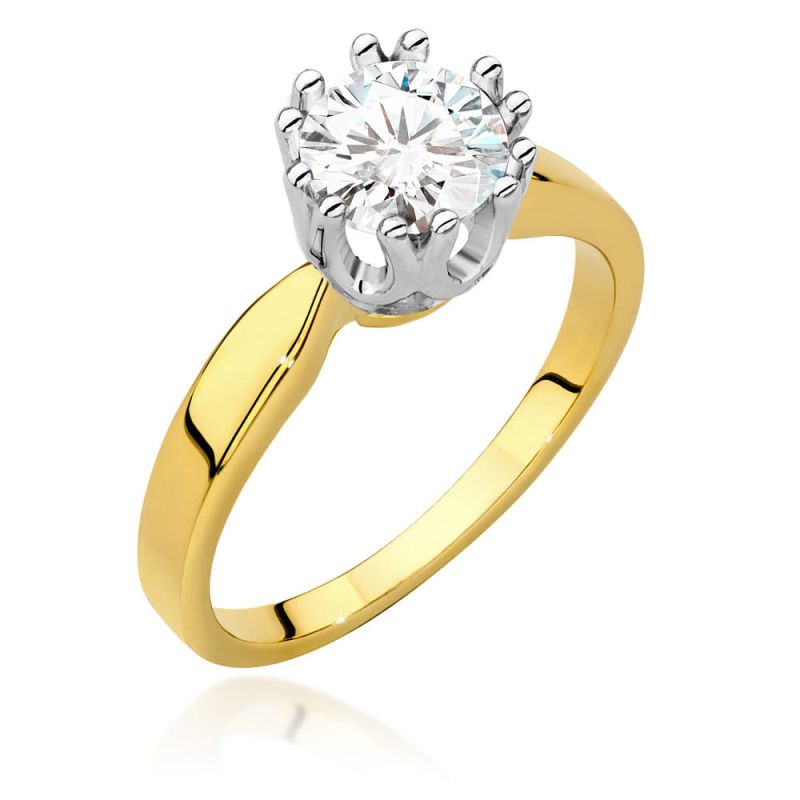 W541 Diamantový prsteň 1,00ct žlté zlato Au 585/1000 2