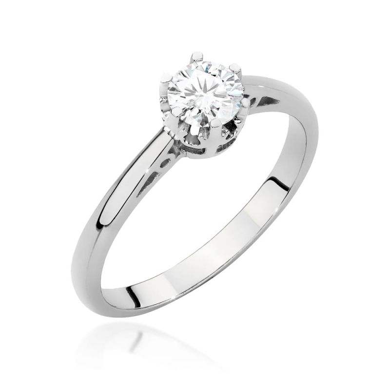 W542 Diamantový prsteň 0,40ct biele zlato Au 585/1000 2
