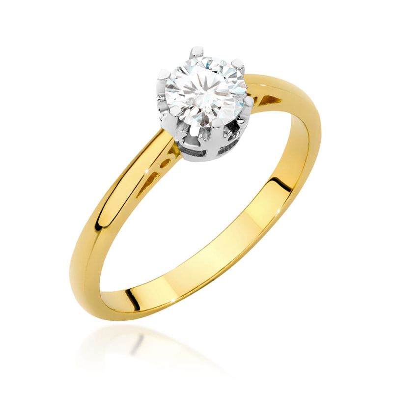 W542 Diamantový prsteň 0,50ct žlté zlato Au 585/1000 2
