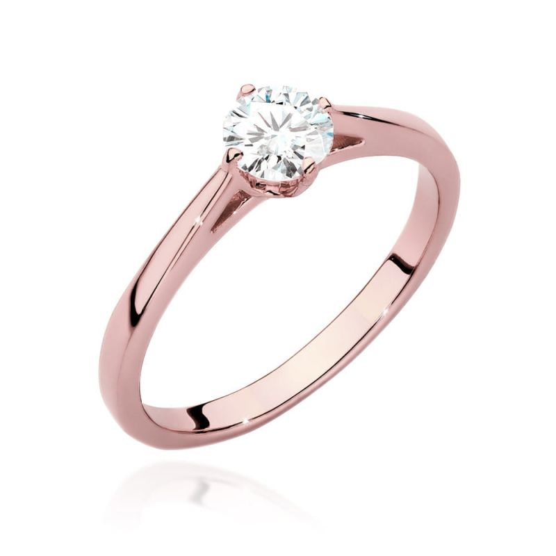 W543 Diamantový prsteň 0,40ct ružové zlato Au 585/1000 2