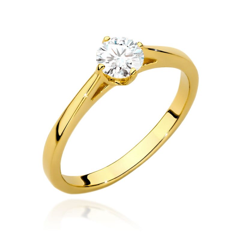 W543 Diamantový prsteň 0,40ct žlté zlato Au 585/1000 2