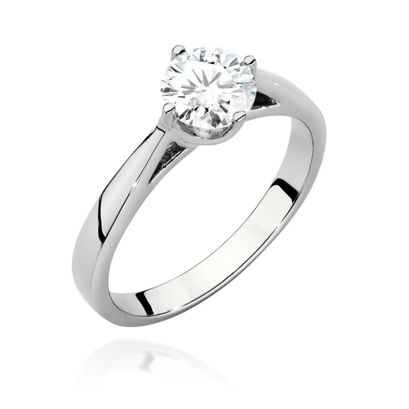W543 Diamantový prsteň 0,70ct biele zlato Au 585/1000 2
