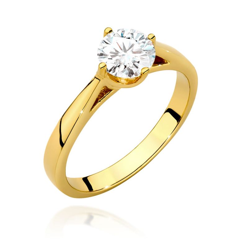 W543 Diamantový prsteň 0,70ct žlté zlato Au 585/1000 2