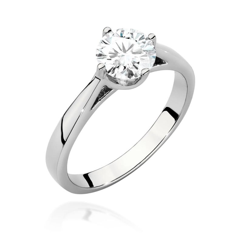 W543 Diamantový prsteň 1,00ct biele zlato Au 585/1000 2