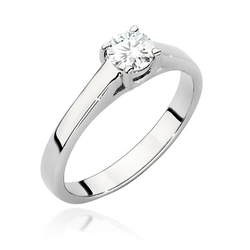 W544 Diamantový prsteň 0,40ct biele zlato Au 585/1000 2