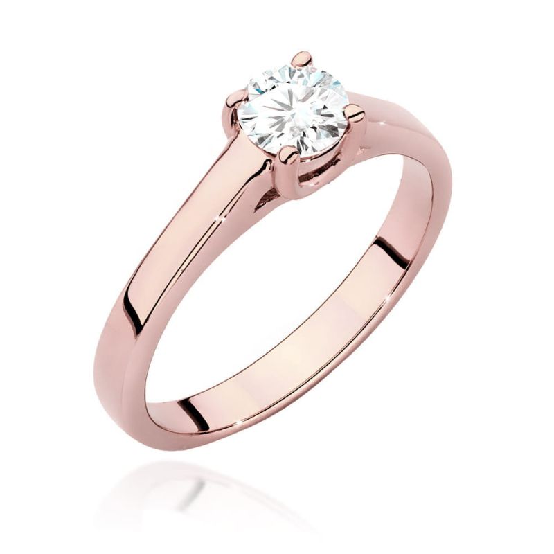 W544 Diamantový prsteň 0,50ct ružové zlato Au 585/1000 2