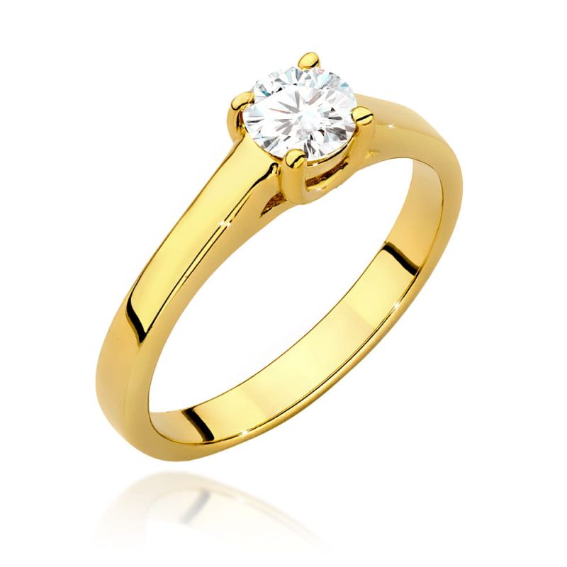 W544 Diamantový prsteň 0,50ct žlté zlato Au 585/1000 2