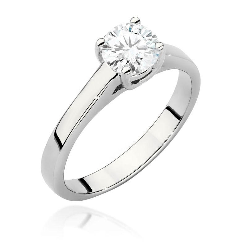 W544 Diamantový prsteň 0,70ct biele zlato Au 585/1000 2