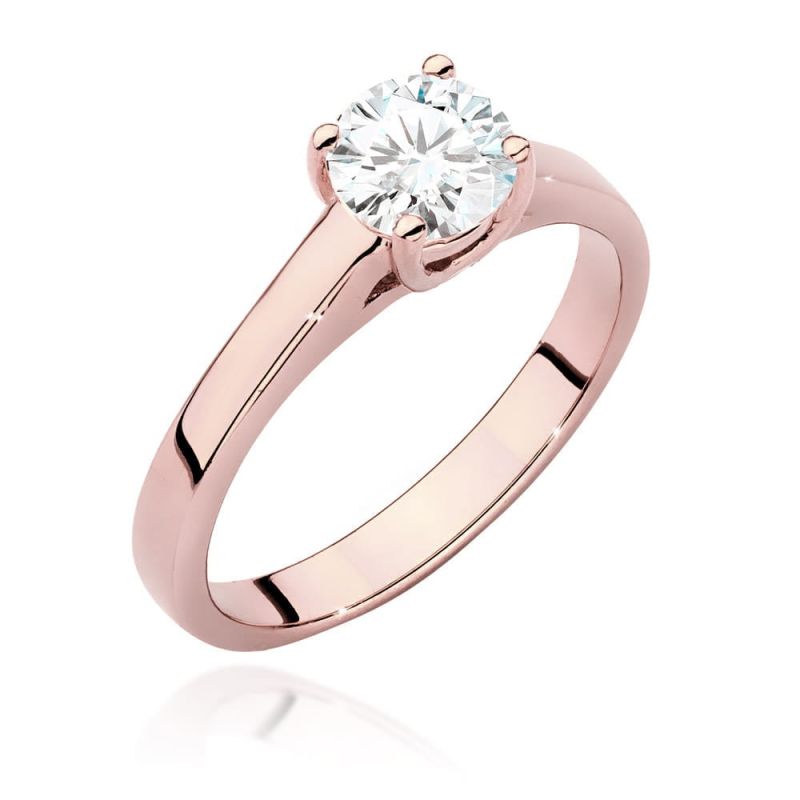 W544 Diamantový prsteň 0,70ct ružové zlato Au 585/1000 2