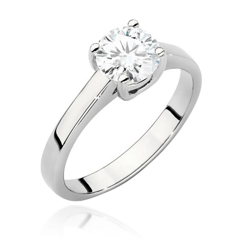 W544 Diamantový prsteň 1,00ct biele zlato Au 585/1000 2