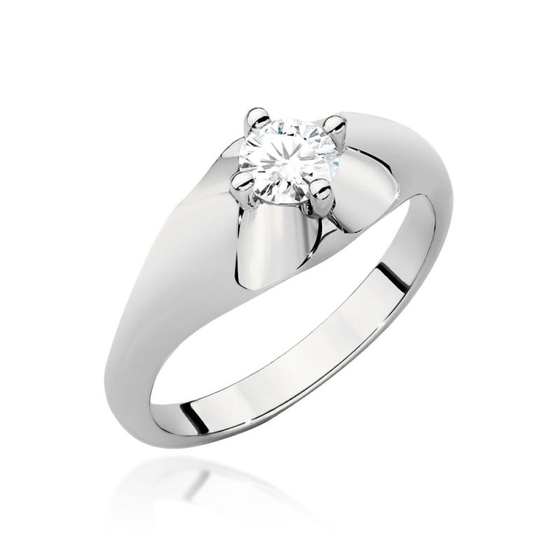 W545 Diamantový prsteň 0,40ct biele zlato Au 585/1000 2