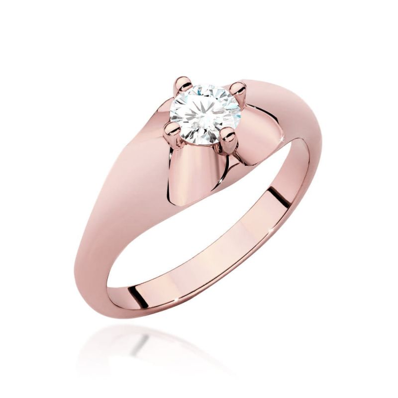 W545 Diamantový prsteň 0,40ct ružové zlato Au 585/1000 2
