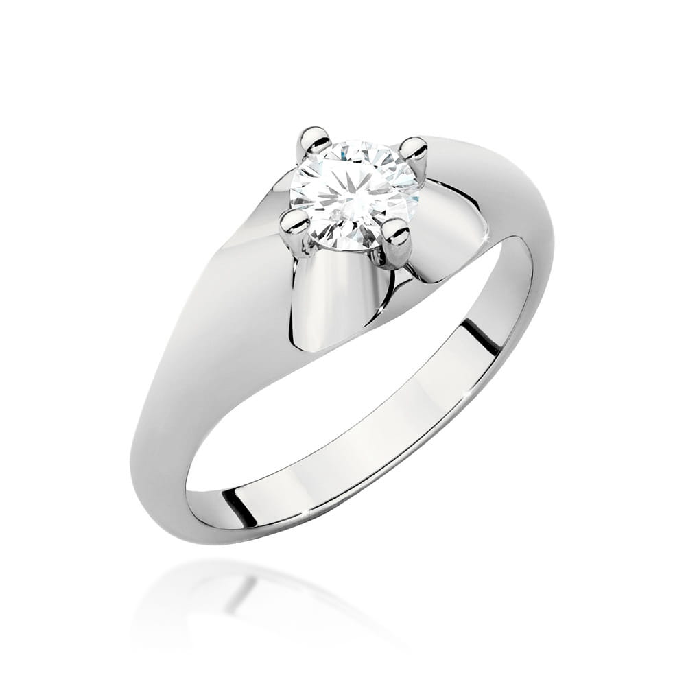 W545 Diamantový prsteň 0,50ct biele zlato Au 585/1000 2