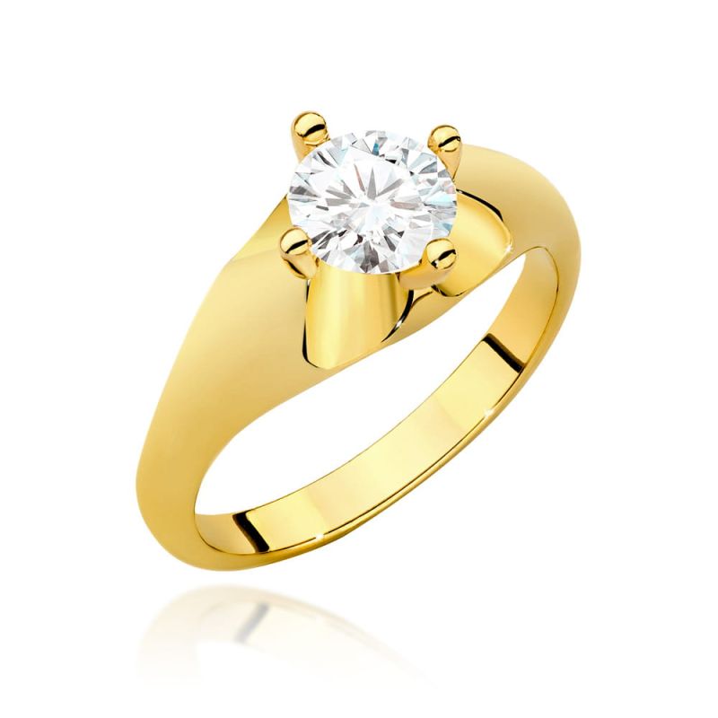 W545 Diamantový prsteň 0,70ct žlté zlato Au 585/1000 2