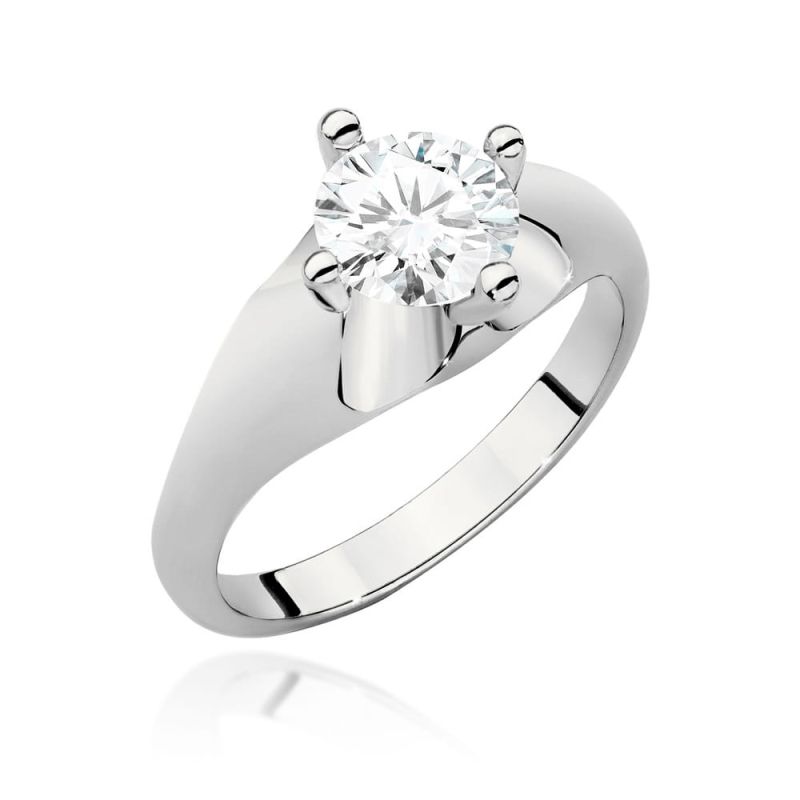 W545 Diamantový prsteň 1,00ct biele zlato Au 585/1000 2
