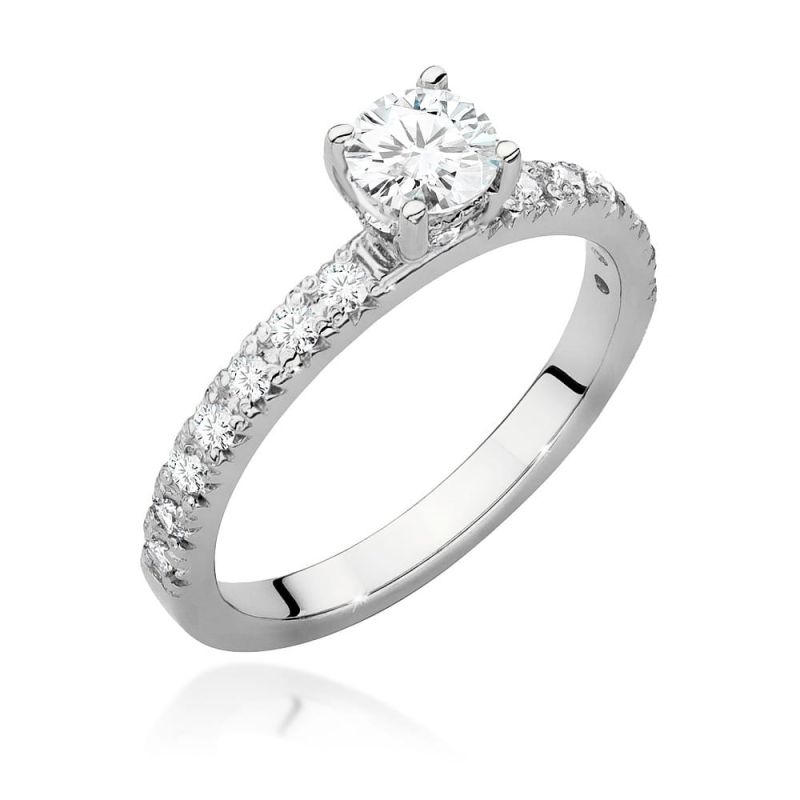 W546 Diamantový prsteň 0,40ct biele zlato Au 585/1000 2