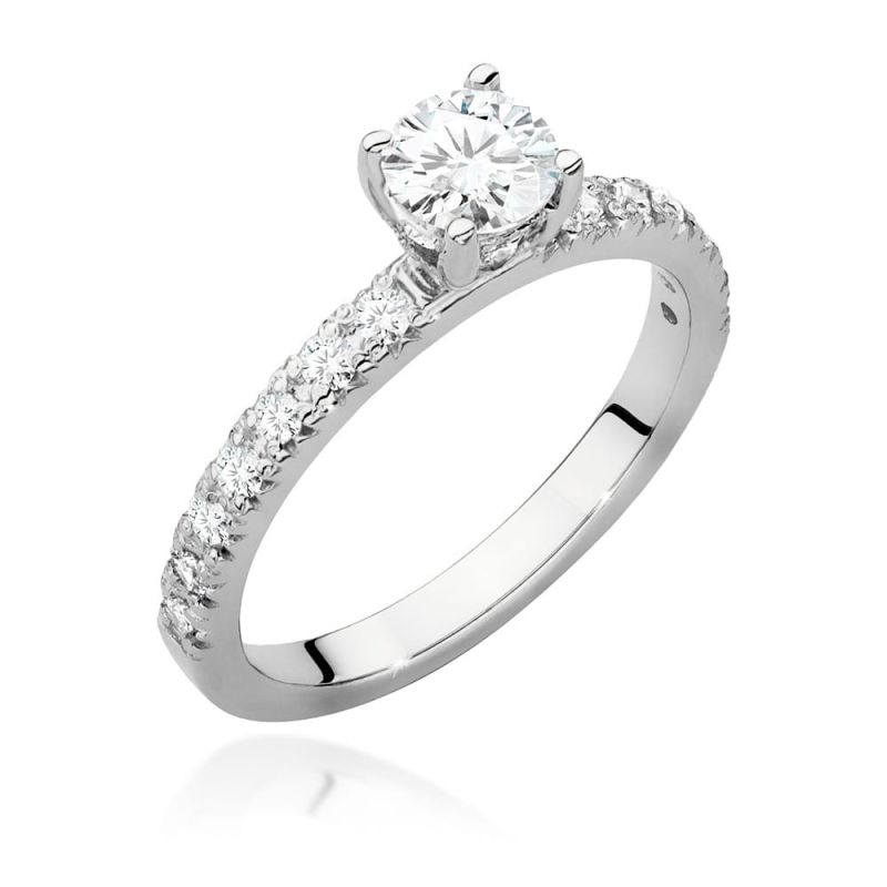 W546 Diamantový prsteň 0,50ct biele zlato Au 585/1000 2