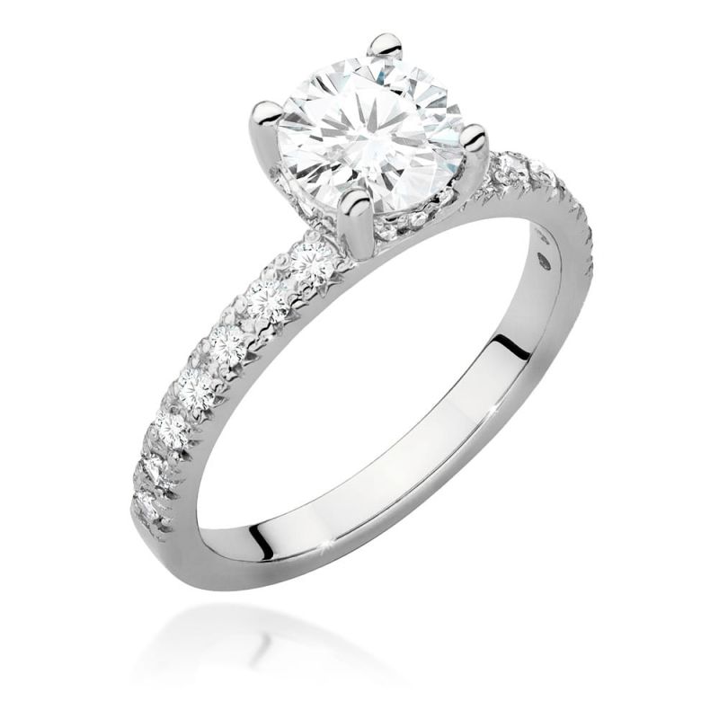 W546 Diamantový prsteň 1,00ct biele zlato Au 585/1000 2