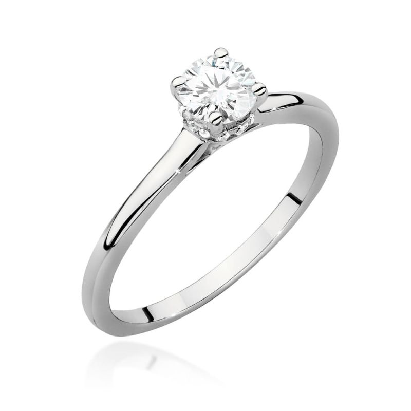 W547 Diamantový prsteň 0,40ct biele zlato Au 585/1000 2