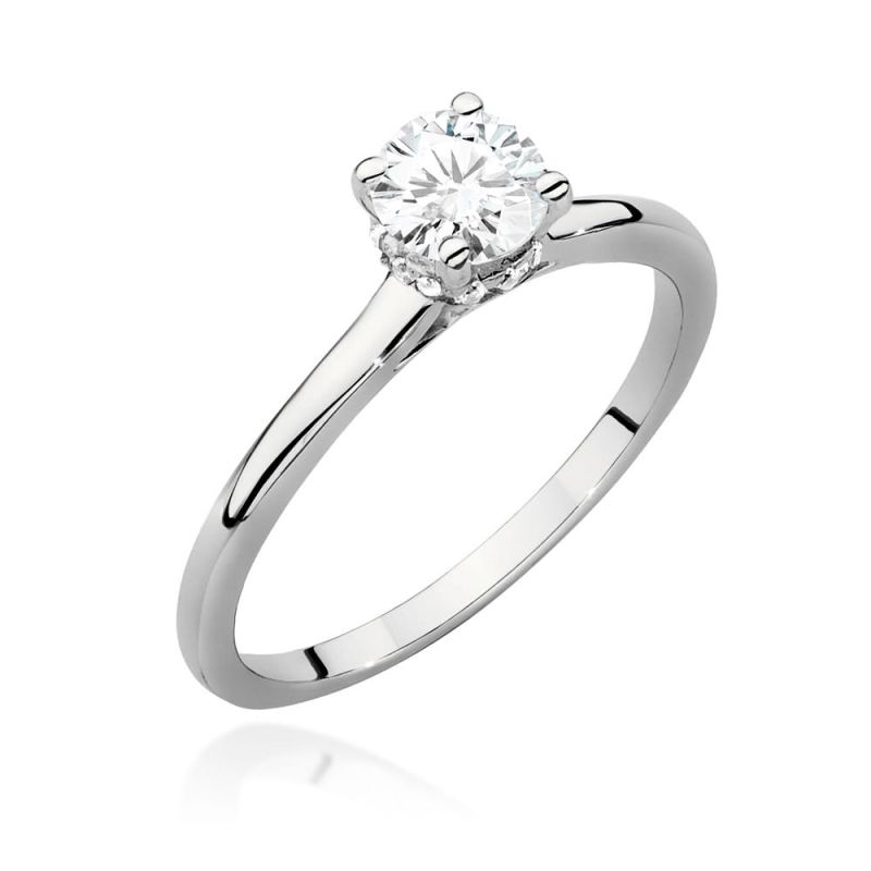 W547 Diamantový prsteň 0,50ct biele zlato Au 585/1000 2