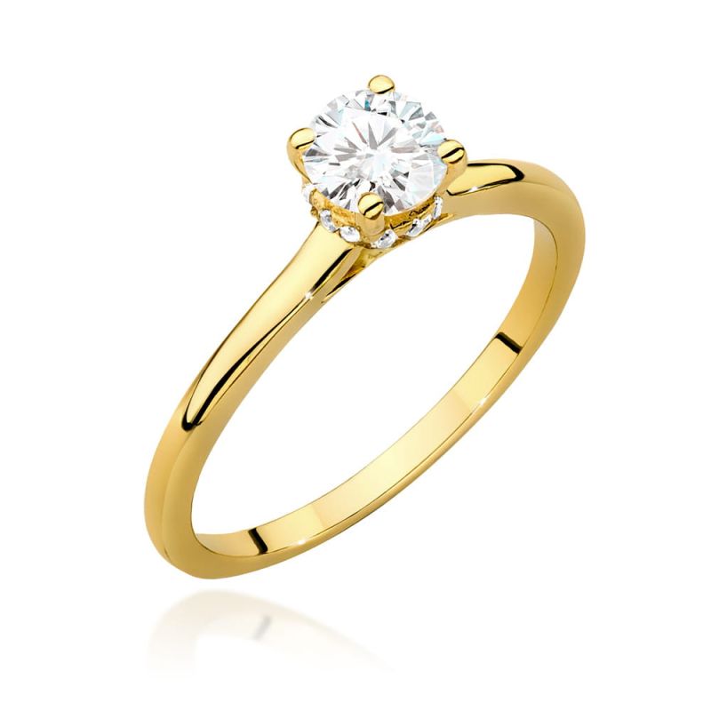 W547 Diamantový prsteň 0,50ct žlté zlato Au 585/1000 2