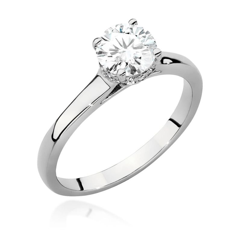 W547 Diamantový prsteň 0,70ct biele zlato Au 585/1000 2