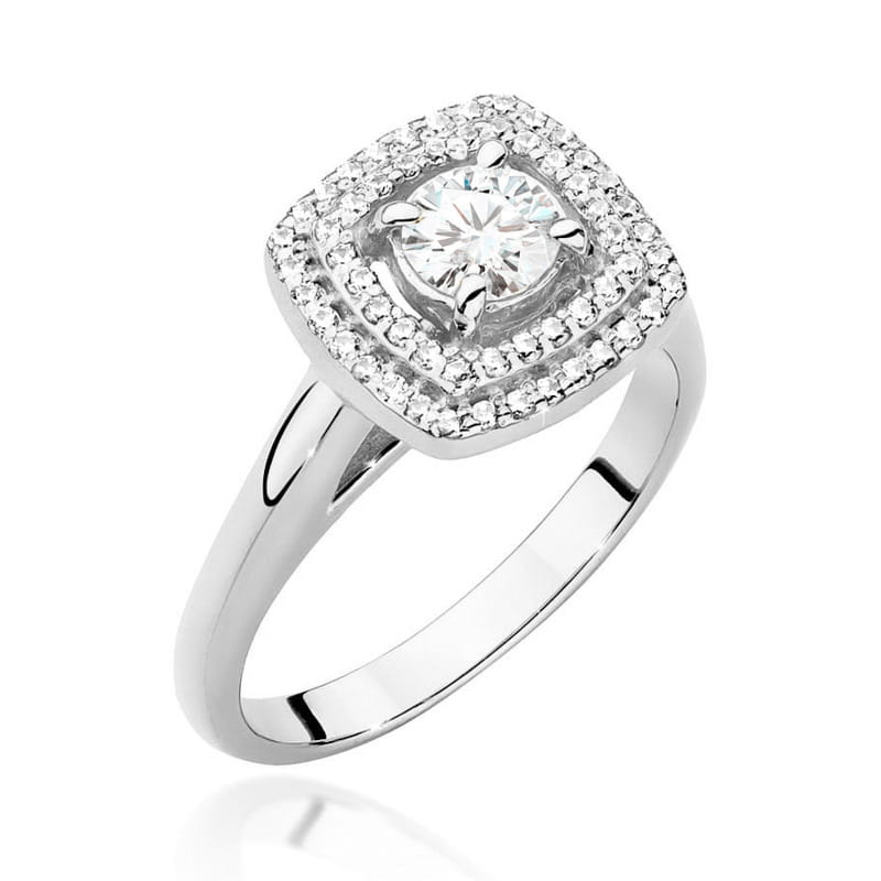 W548 Diamantový prsteň 0,40ct biele zlato Au 585/1000 2