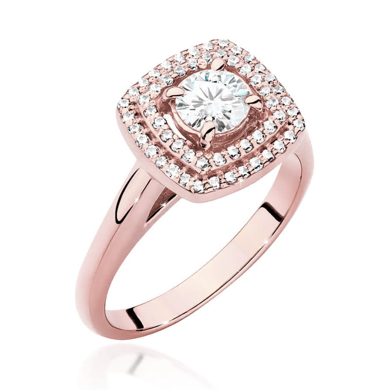 W548 Diamantový prsteň 0,50ct ružové zlato Au 585/1000 2