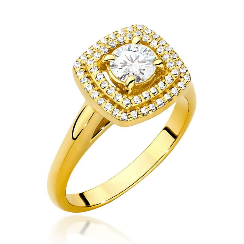 W548 Diamantový prsteň 0,50ct žlté zlato Au 585/1000 2