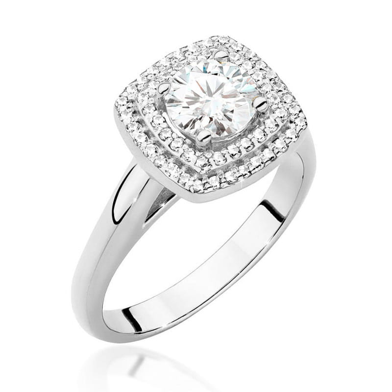 W548 Diamantový prsteň 0,70ct biele zlato Au 585/1000 2