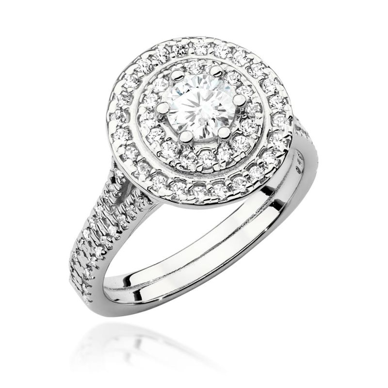 W549 Diamantový prsteň 0,40ct biele zlato Au 585/1000 2