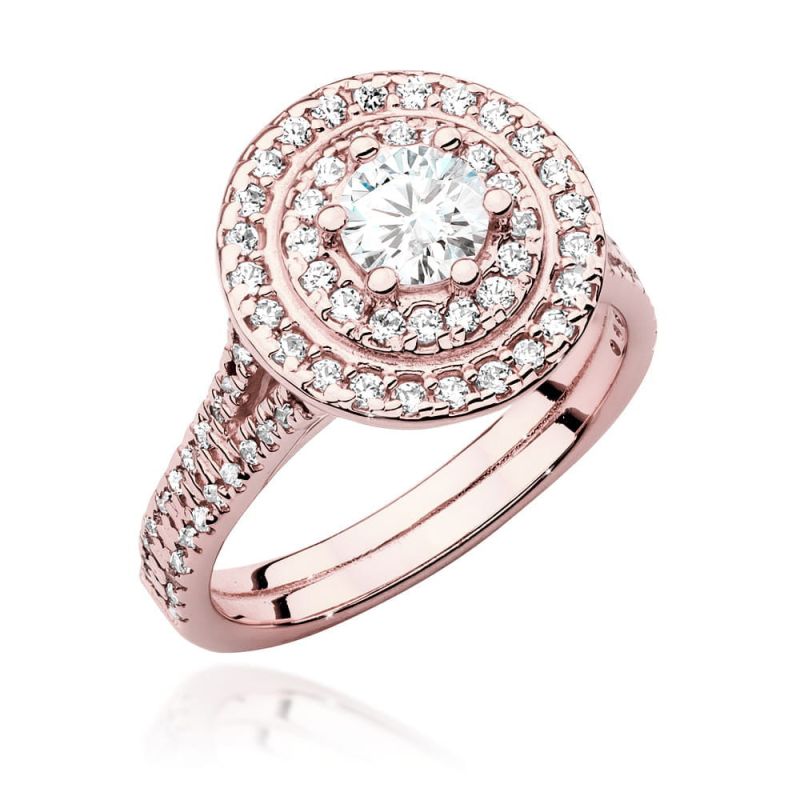 W549 Diamantový prsteň 0,50ct ružové zlato Au 585/1000 2
