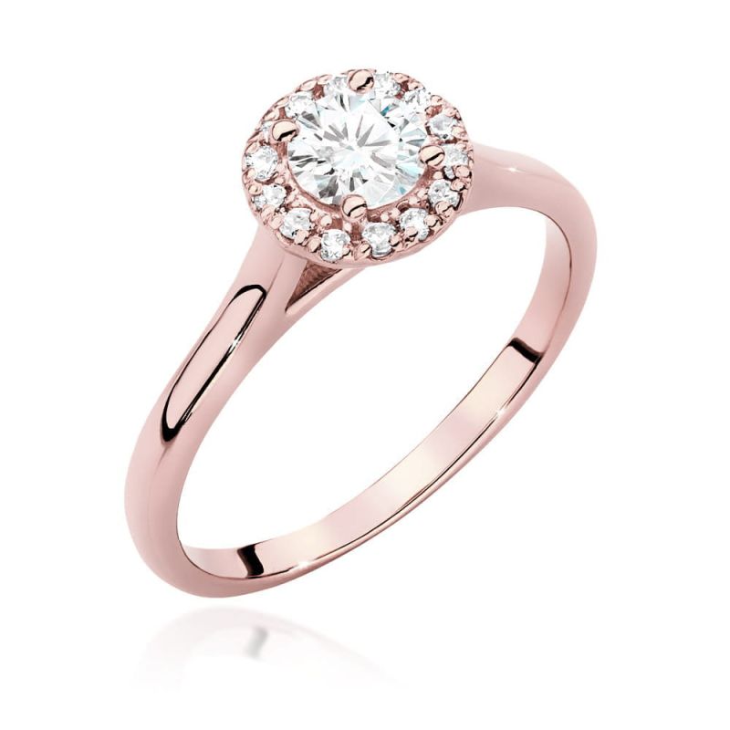 W550 Diamantový prsteň 0,40ct ružové zlato Au 585/1000 2