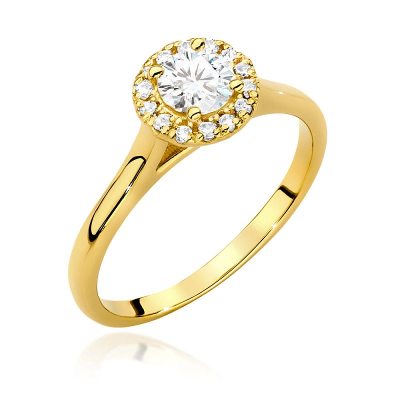 W550 Diamantový prsteň 0,40ct žlté zlato Au 585/1000 2