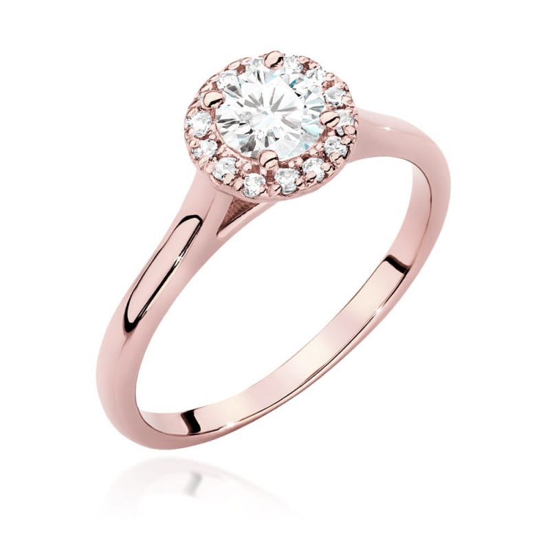 W550 Diamantový prsteň 0,50ct ružové zlato Au 585/1000 2
