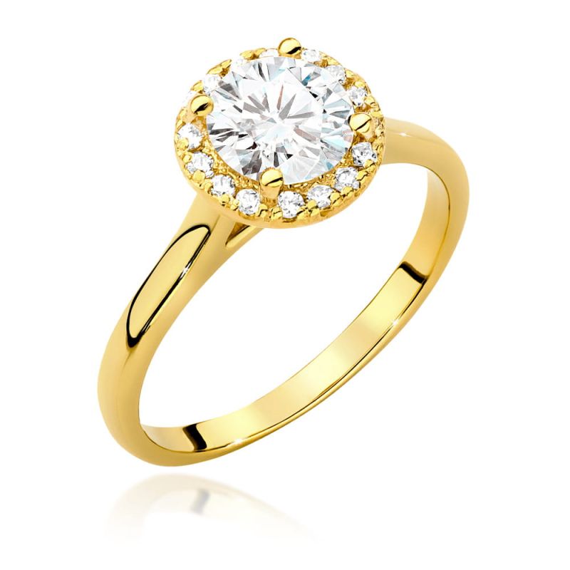 W550 Diamantový prsteň 1,00ct žlté zlato Au 585/1000 2