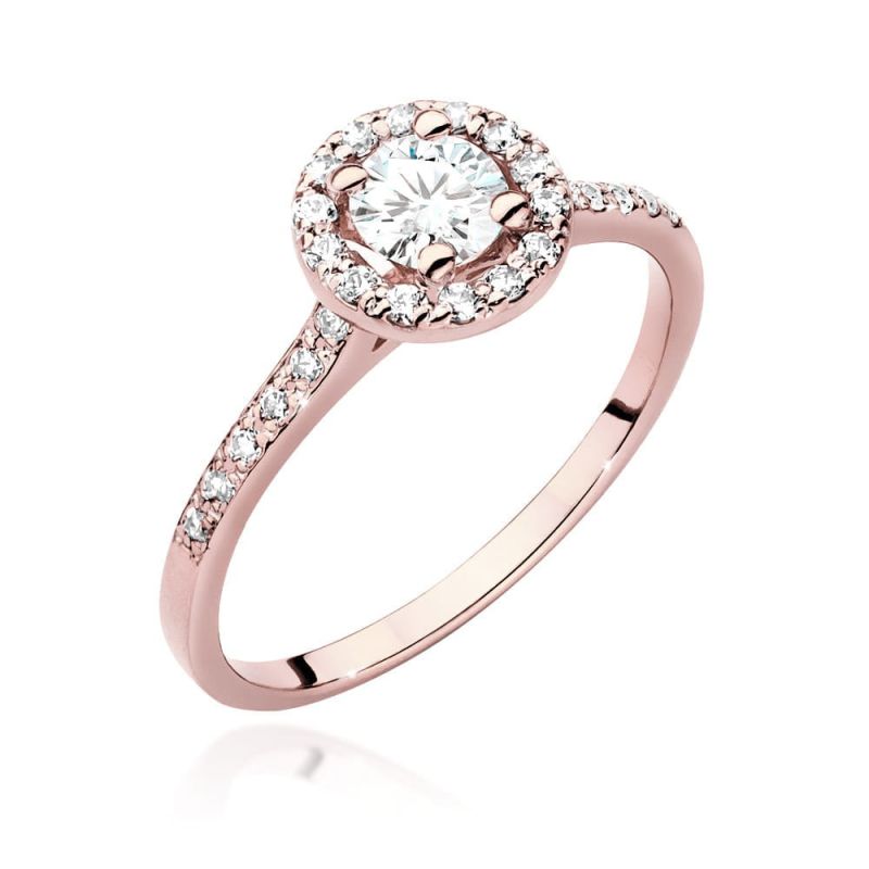 W551 Diamantový prsteň 0,40ct ružové zlato Au 585/1000 2