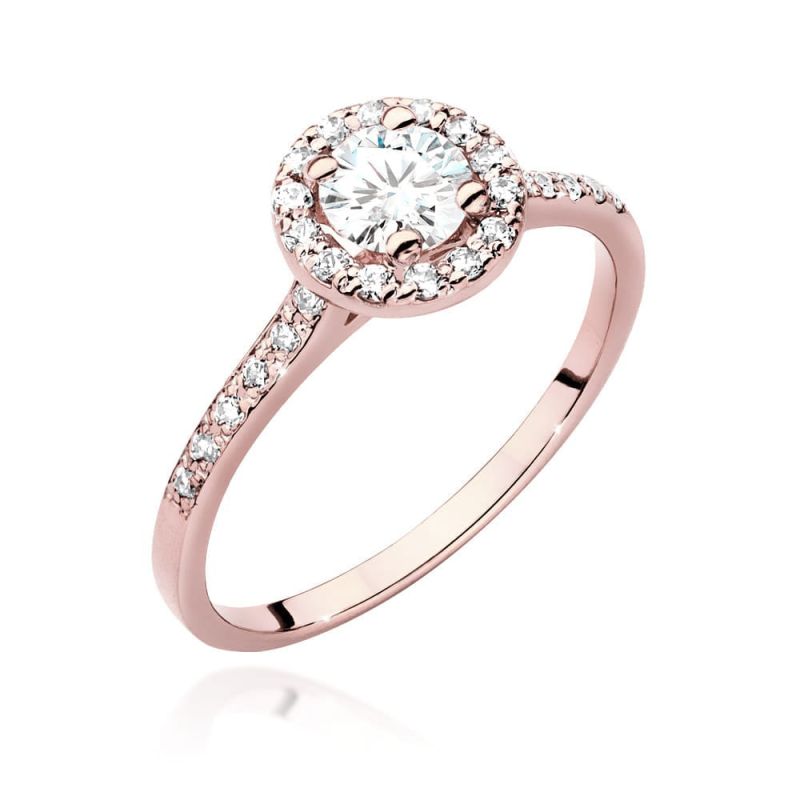 W551 Diamantový prsteň 0,50ct ružové zlato Au 585/1000 2