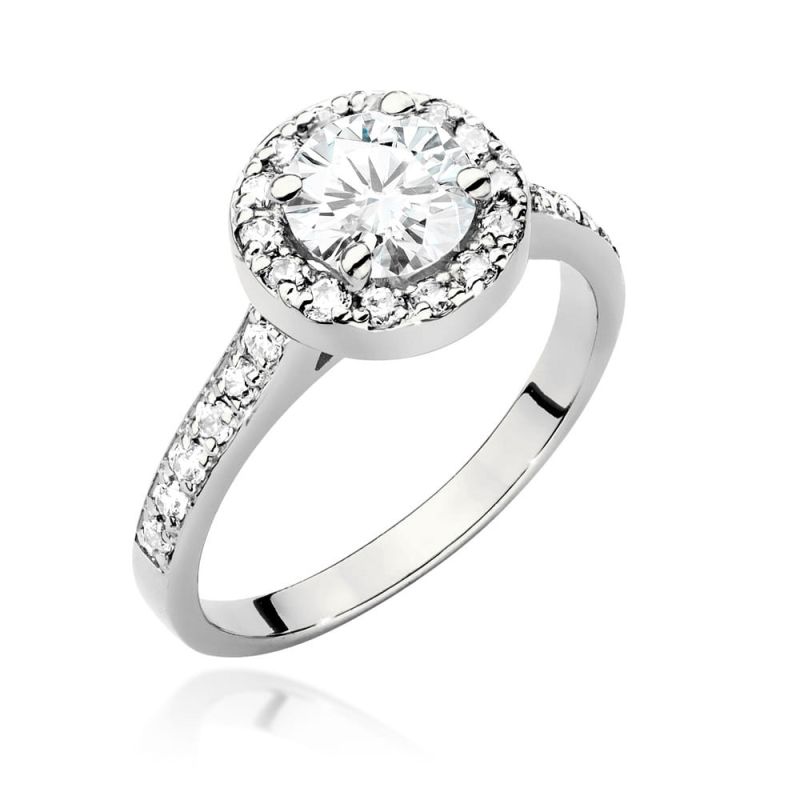W551 Diamantový prsteň 0,70ct biele zlato Au 585/1000 2