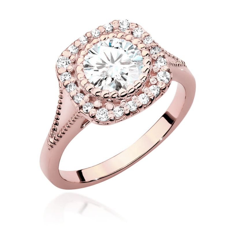 W552 Diamantový prsteň 0,70ct ružové zlato Au 585/1000 2