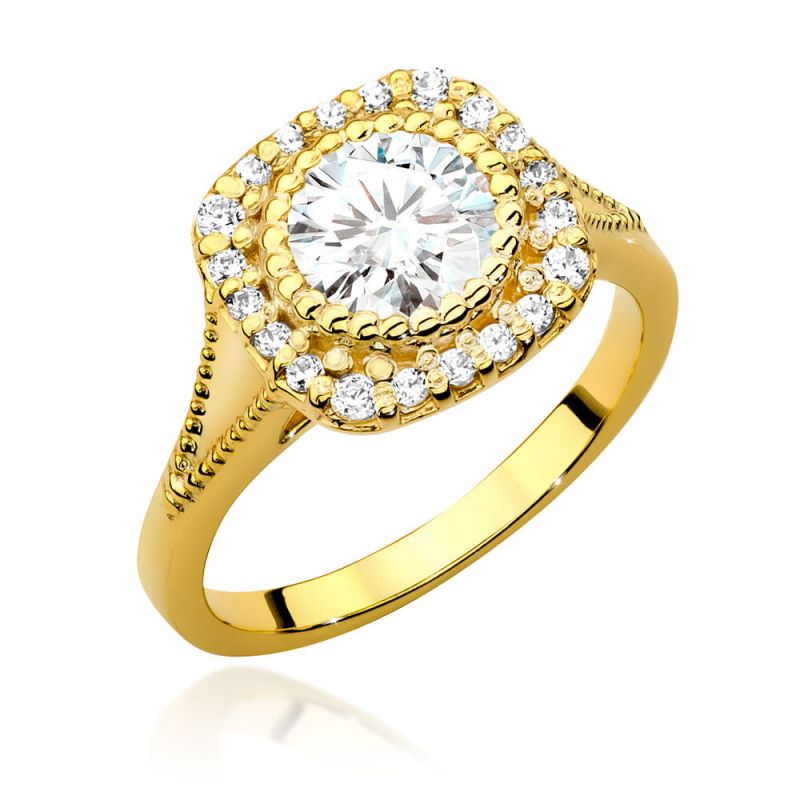 W552 Diamantový prsteň 0,70ct žlté zlato Au 585/1000 2
