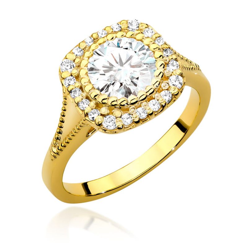 W552 Diamantový prsteň 1,00ct žlté zlato Au 585/1000 2
