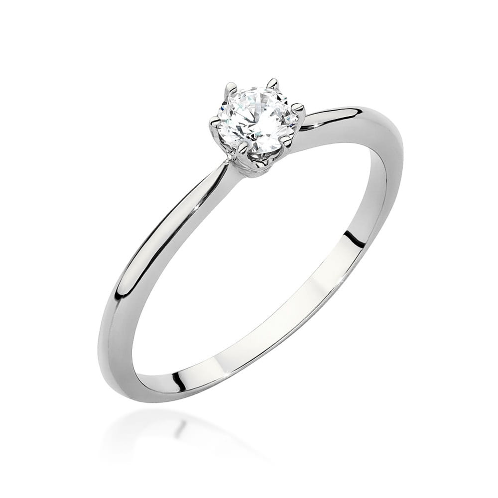 W553 Diamantový prsteň 0,40ct biele zlato Au 585/1000 2