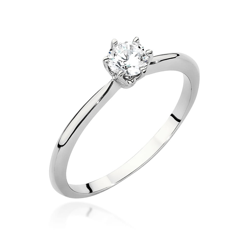 W553 Diamantový prsteň 0,50ct biele zlato Au 585/1000 2