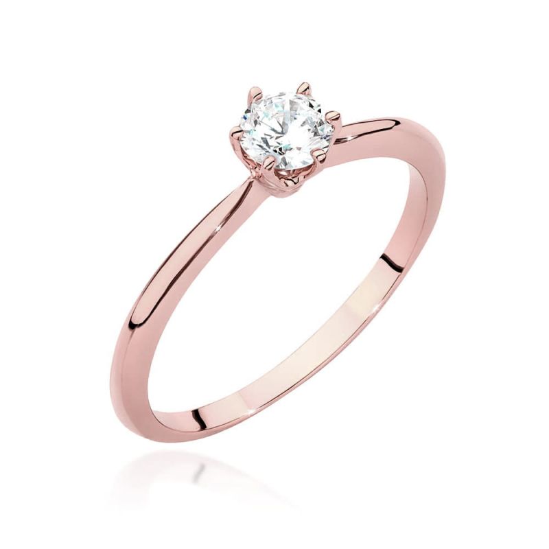 W553 Diamantový prsteň 0,50ct ružové zlato Au 585/1000 2