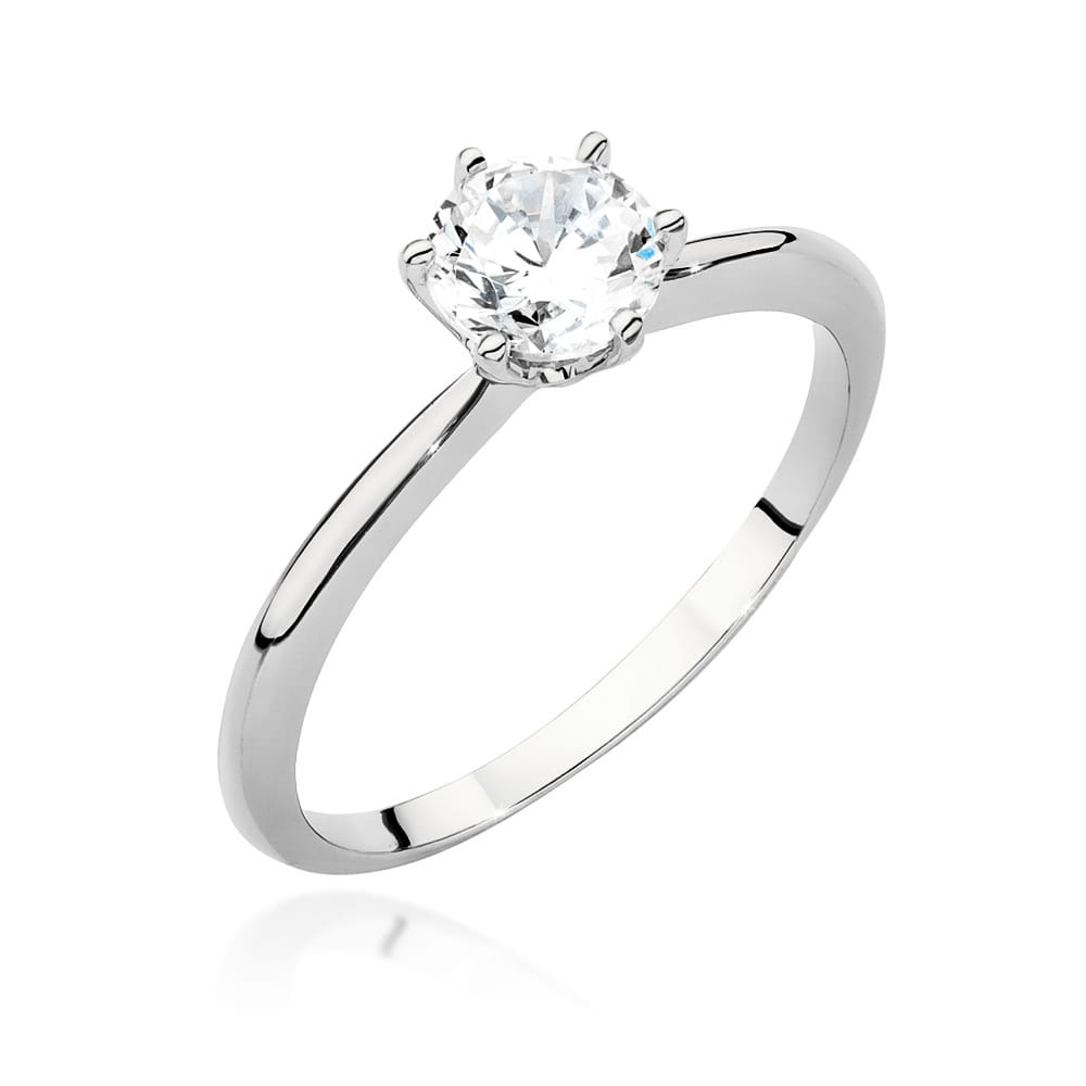 W553 Diamantový prsteň 0,70ct biele zlato Au 585/1000 2