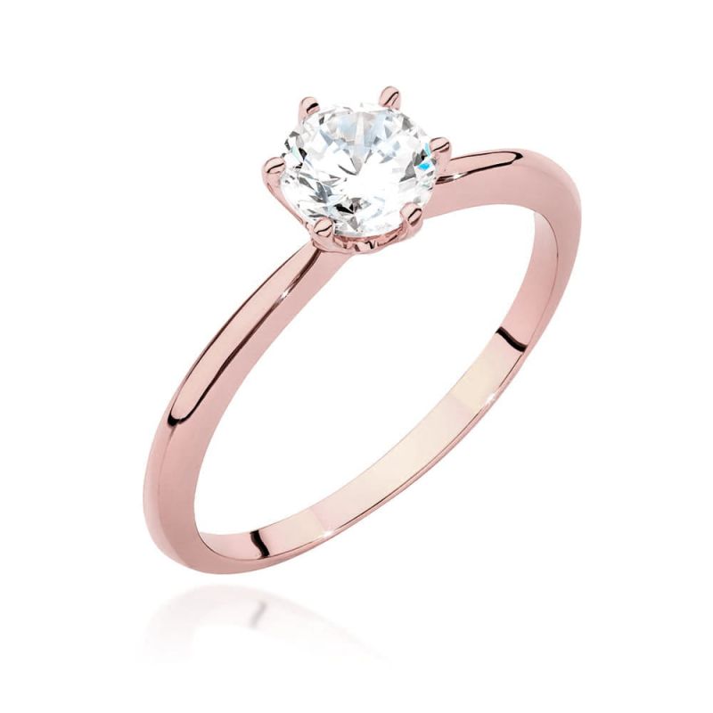 W553 Diamantový prsteň 0,70ct ružové zlato Au 585/1000 2