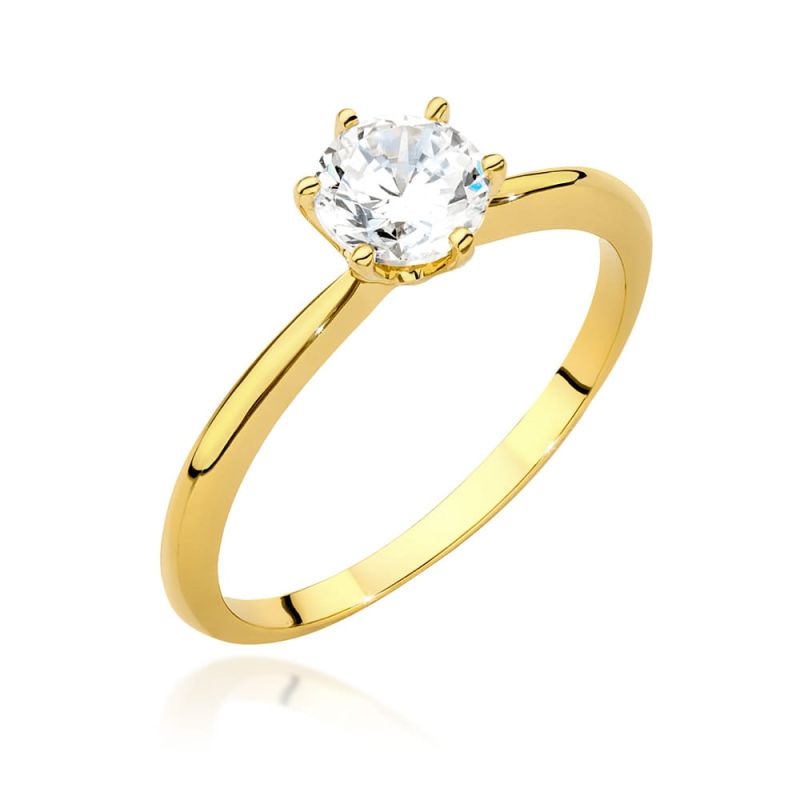 W553 Diamantový prsteň 0,70ct žlté zlato Au 585/1000 2