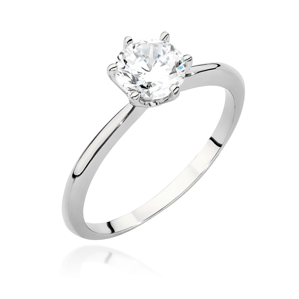 W553 Diamantový prsteň 1,00ct biele zlato Au 585/1000 2