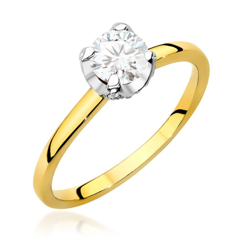 W556 prsteň White Sapphire 0,60ct žlté zlato Au 585/1000 2